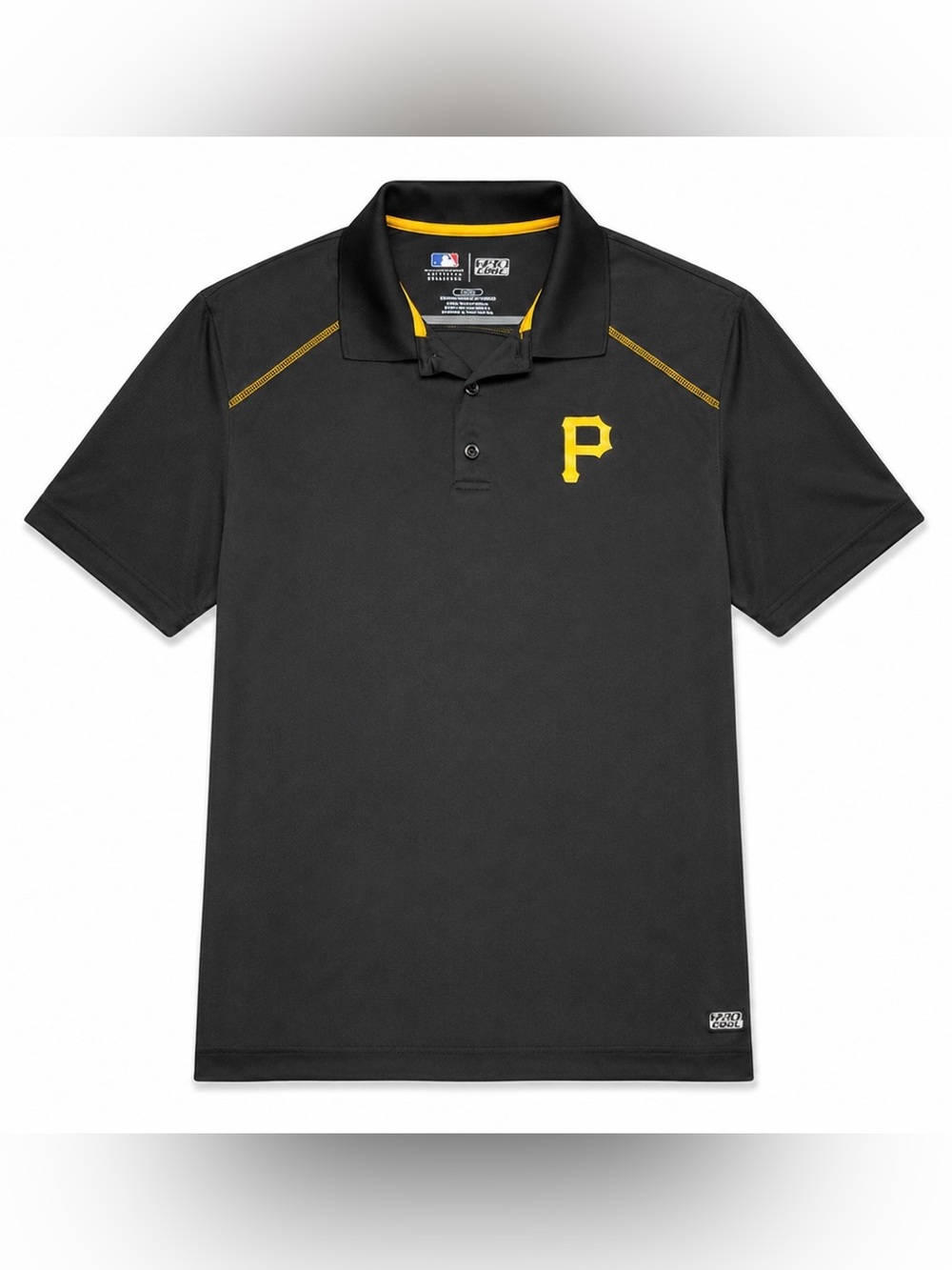 MLB Pittsburgh Pirates Black and Yellow Polo Shirt TX3 COOL